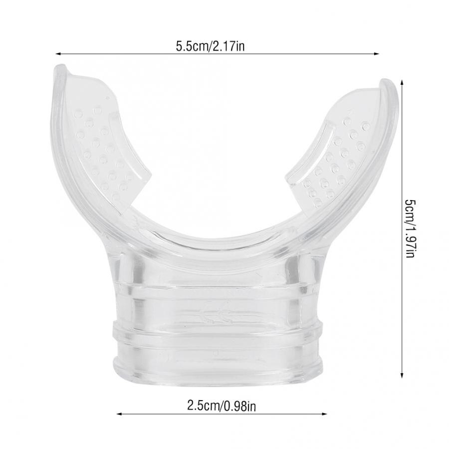 Snorkel maske gennemsigtig pvc dykning standard bid mundstykke anti tåge