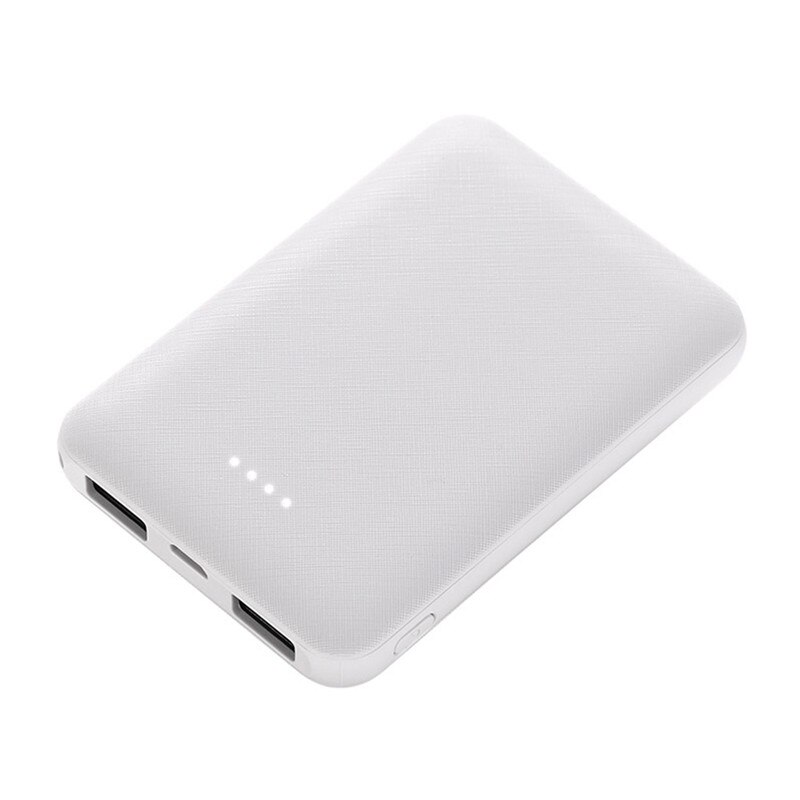 Ultra-Dunne Power Bank 8000Mah Led Externe Lader Batterij Poverbank Snelle Quick Charge Usb Powerbank Voor Iphone Xiaomi ipad Ipod: WHITE