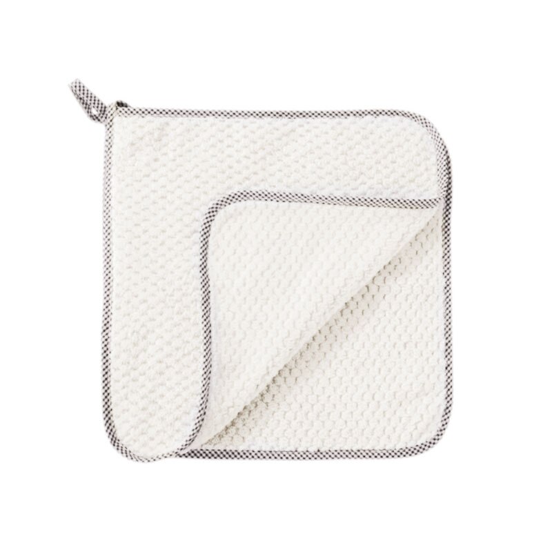 5 st non-stick olja köks trasa förtjockad absorberande skursvamp bord rengöringsduk kök daglig disk handduk rengöringsmateriel: 5 st vit