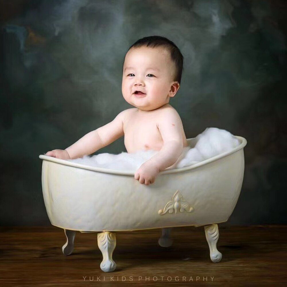 Newborn Photography Props Bathtub Baby Fotoshooting Iron Bucket Newborn Posing Bath Tub Baby Shooting Accessories