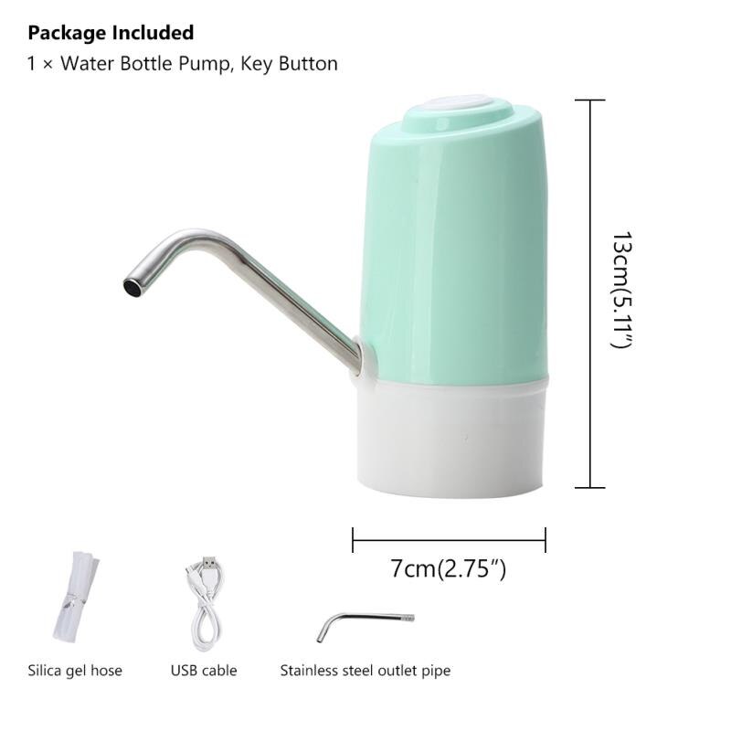 Gallon Water Bottle Jug Elektrische Pomp Dispenser Usb Opladen Camping Drinken 5 Gallon Fles Dispenser Fles Water Pomp: XB-1 Green