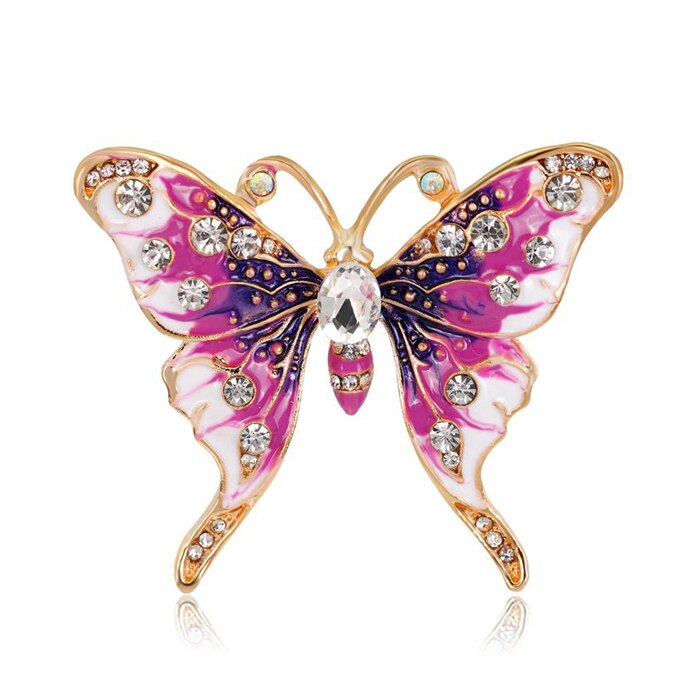 Rinhoo Beautiful pink Butterfly Small Insect Brooch Pins Animal Brooches for Women Decoration Jewelry Accessories For Women Girl: 16XZ075B1