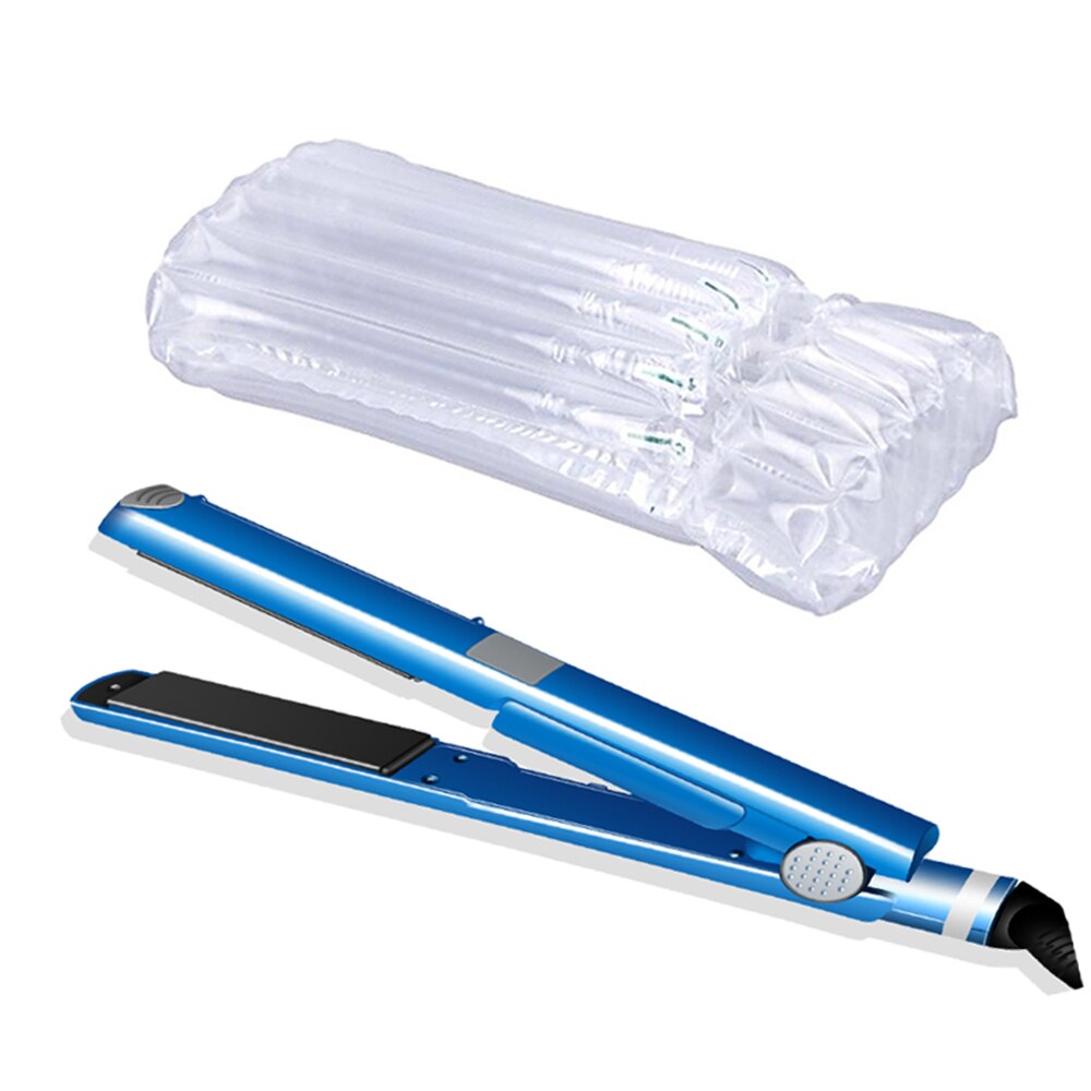 PRO Nano Titanium Styler Straightener Irons Pure Titanium-plated Plates Flat Iron Hair Straightening Brush Hair Styling Machine: blue without box / US