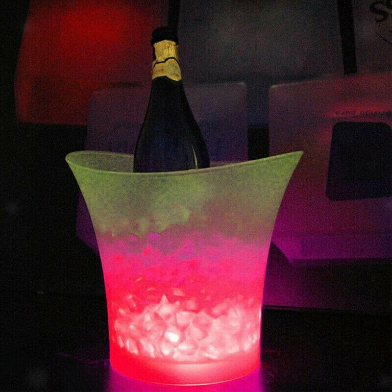 Colorido led garrafa de vinho cobre espumante champanhe decoração da lâmpada tampa barra garrafa balde gelo festa decoração do casamento: Vermelho