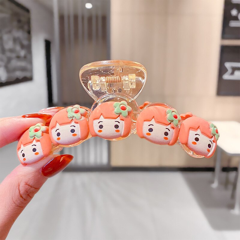 Cute Cartoon Shark Clips Transparent Hair Claws Fruit Hair Crab Clamps Girls Flower Headwear Kids Hair Clip Child Hair Accessory: 8