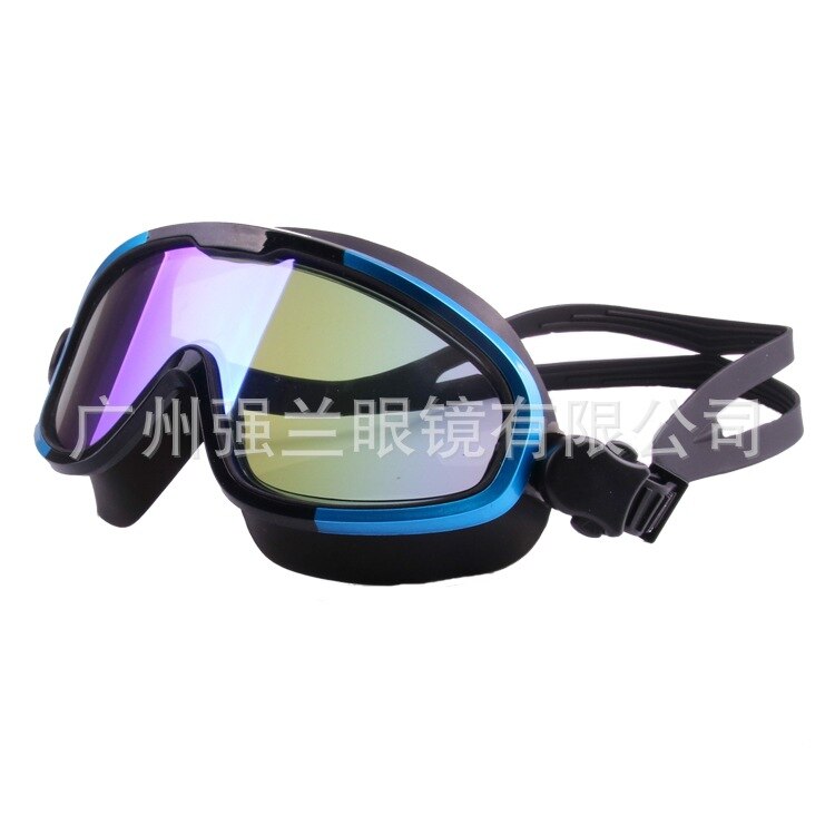 Utendørs sport svømmebriller hd-vanntette anti-tåke briller stor boks silikagel galvanisering  /30: Blå
