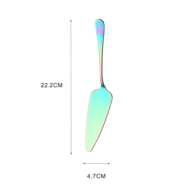 Kleurrijke Cake Divider Mes Rvs Pie Cake Cutter Schop Westerse Cake Spatel Boter Mes Voor Pizza Kaas Gebak: colorful