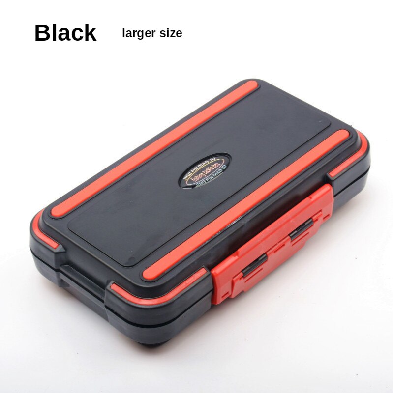 WolFAce 20CM Fishing Tackle Box 28 Grids Compartments 4Color Fish Lure Line Hook Fishing Tackle Fishing Accessories Box: Black Large