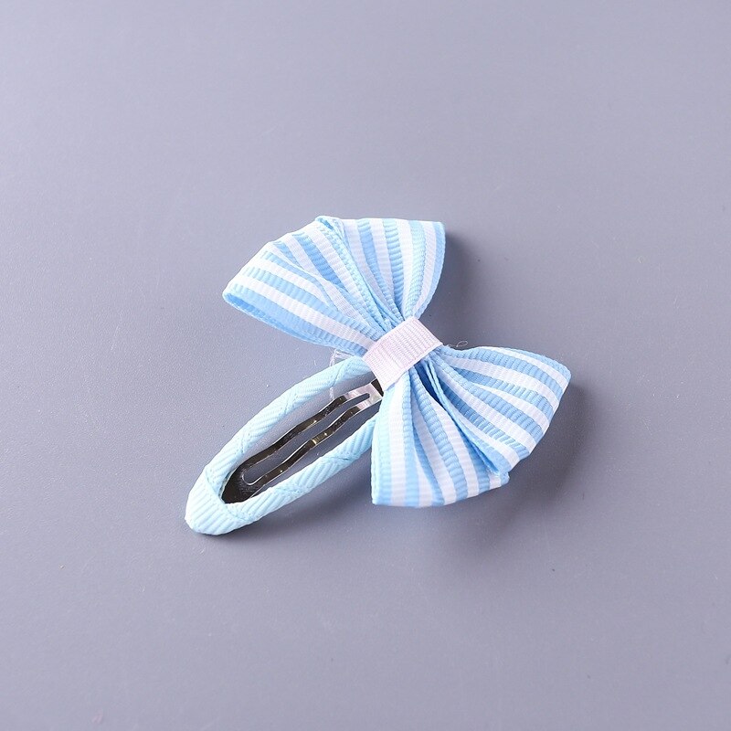 8 Uds Clips de pelo bebé rayas Bowknot niños broche sombreros de bebé de accesorios para el cabello niñas horquillas