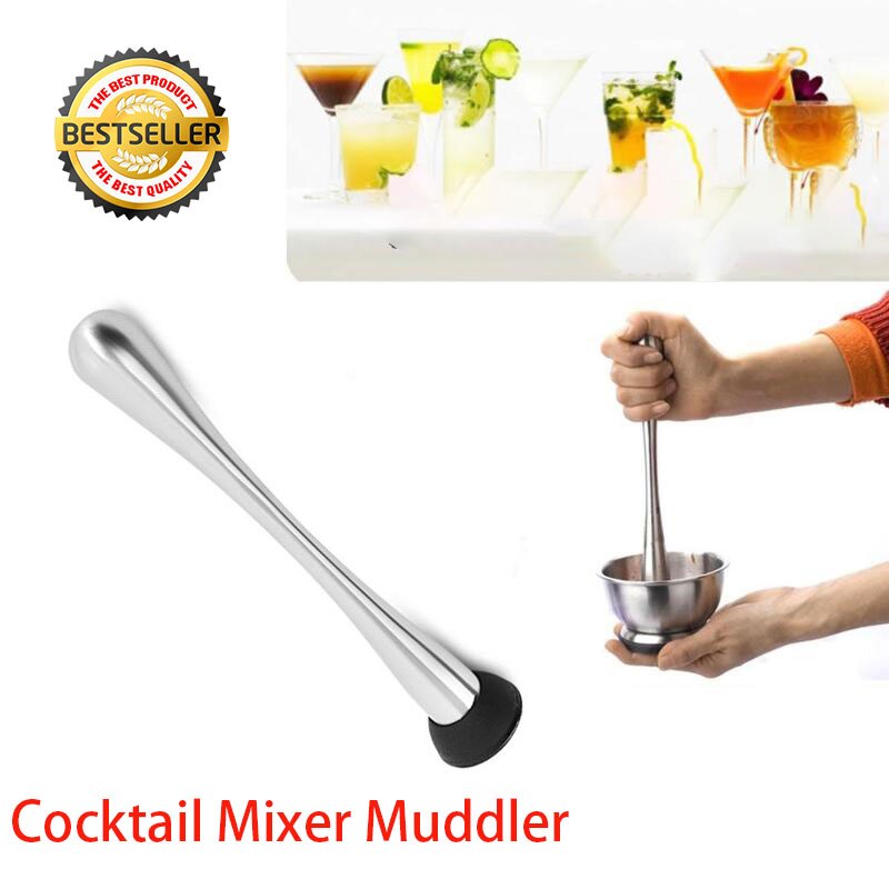 Cocktail Muddler Rvs Mojito Stirrer Diy Drank Fruit Cocktail Mixer Bar Accessoires Mixer Bar Keuken Tool