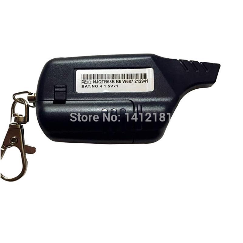 Twage B6 LCD Control remoto clave + funda de silicona cubierta del Cuerpo Ruso llavero dos forma de sistema de alarma para coche Starline Twage B6