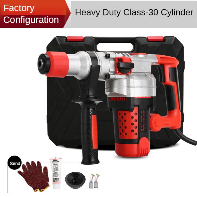 Impact drill electric hammer electric hand drill home concrete industrial grade tools: Heavy duty No drill