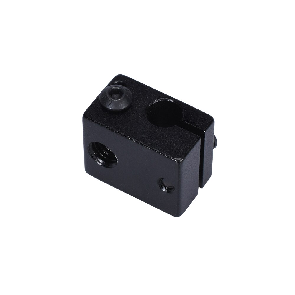 Peças de impressora 3d v6 bloco aquecido makerbot mk8 mk10 e3d v5 v6 vulcão para cabeça extrusora j-head bloco de alumínio: 1PC / Black