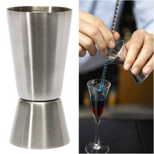 Roestvrijstalen shotglas met dubbele maatbeker, cocktailbarmanmixer, maatbeker voor sterke drank, nieuwste