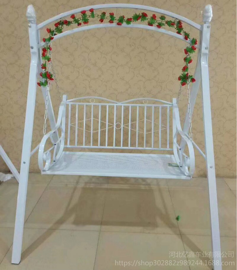 Double Swing Glider Outdoor Glider Swing Indoor and Outdoor Double Rocking Chair Iron Glider Balcony Courtyard Garden Leisure