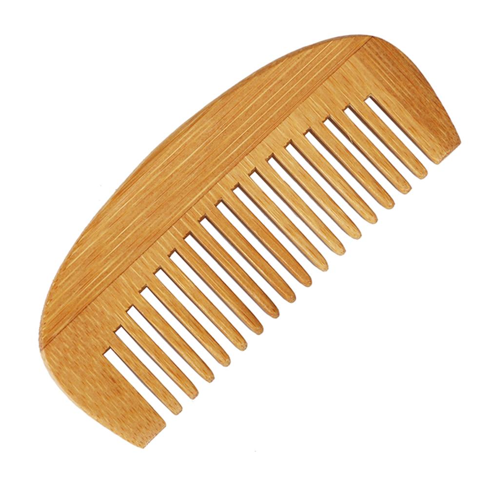 Brosse à cheveux en bois naturel, Mini peigne Portable en forme de croissant de bambou, peigne antistatique