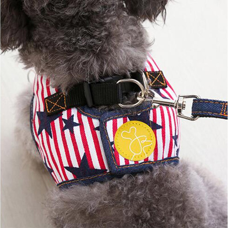 Atmungsaktive Streifen Haustier nutzbar machen Tarnung Hund Weste Welpen Leinen Kleine Hunde Leine einstellen Für Chihuahua Teddy S M L XL: rot / S