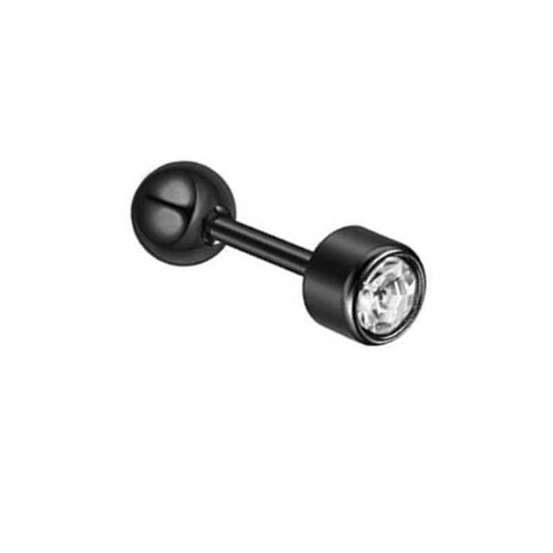 1 Uds. Pendiente de hélice para Piercing de cartílago de cristal, barra de acero inoxidable, pendientes para el trago, joyería Daith para mujer