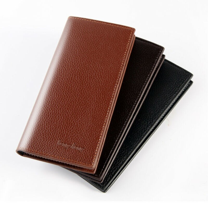 Mannen lange zakelijke portemonnee doorsnede lederen borst pocket card pak pak portemonnee lange wallet checkbook wallet