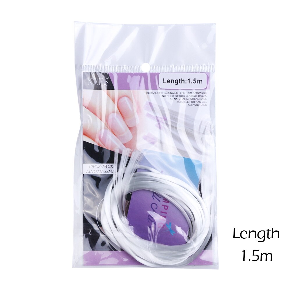 10pcs Fiberglass Nail Extension Wrap Zijde Set 1m 1.5m 2m Nagel Vorm Guider Tips Acryl Fiber glas Nagels Gebouw Tool SA952: 1.5m