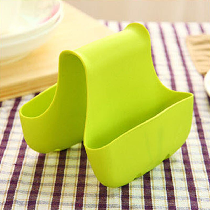 Kitchen Gadgets Double Sink Caddy Hanging Basket Kitchen Accessories Storage Sponge Kitchenware for Kitchen Accessoire: Light Green