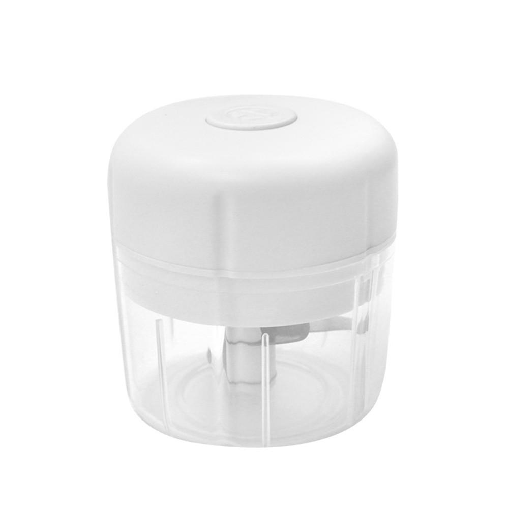 Mini Electric Food Chopper USB Rechargeable Food Mincer Kitchen Electric Pepper Garlic Vegetables Meat Ginger Chopper Mincer: White