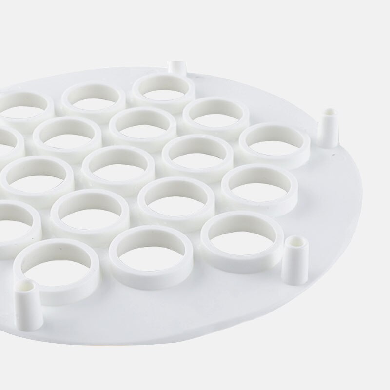 Presse à pâte à 19 trous, outils pour boulettes, 21x 2cm moules à boulettes blanches, fabricant de boulettes en plastique, outils de pâtisserie de cuisine pratiques