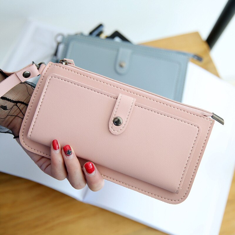 Raccoglitore lungo delle Donne di Cuoio Della Borsa e Del Raccoglitore Della Signora di Disegno Del Partito di Frizione Titolare della Carta Femminile Carteras Bolsos De Mujer 2020