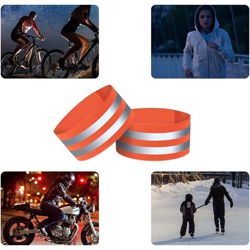 Set Of 6 High Visibility Reflective Tapes, Safety Armband
