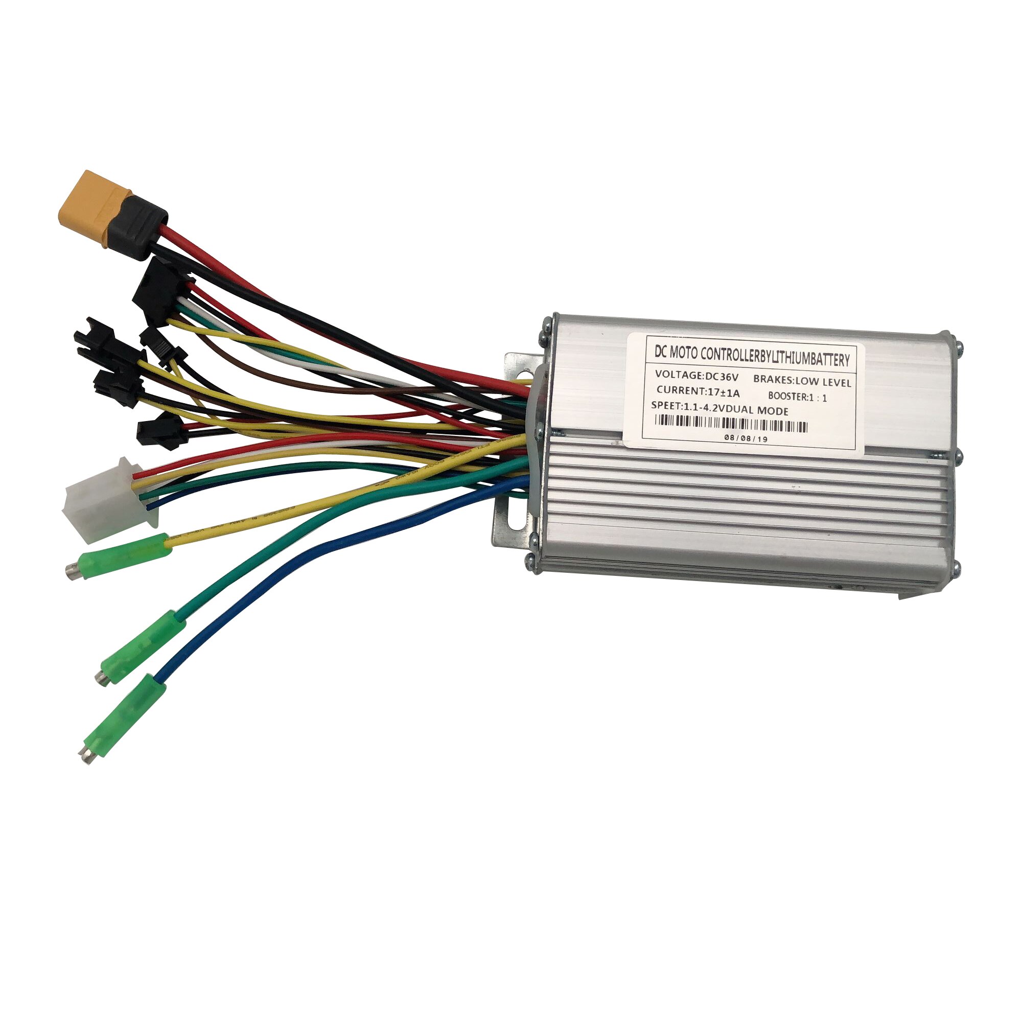 Contrôleur de vélo électrique 36V 250W 350W 500W, deux modes, 6 contrôleurs mosfet, affichage LED, indicateur d'accélérateur et de batterie d'affichage