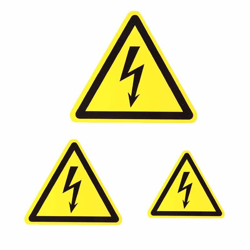1/3/5pcs Warning Sticker Adhesive Labels Electrical Shock Hazard Danger Notice Safety 25mm 50mm 100cm PVC Waterproof