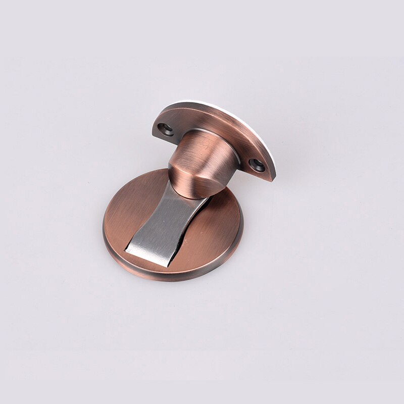 Bouchon de porte magnétique en acier inoxydable butée de porte, fixation de porte magnétique en verre des toilettes arrêt de porte, matériel de porte caché: Red Bronze