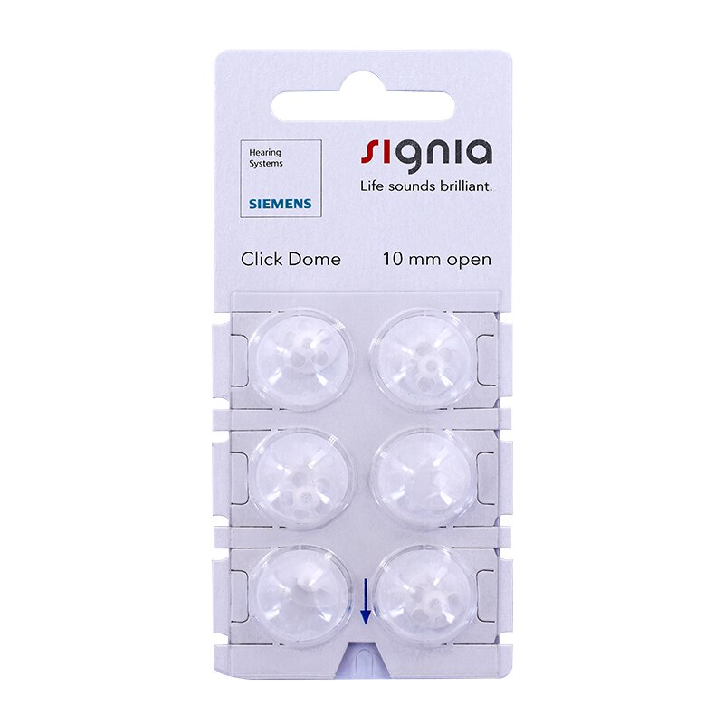 Siemens Signia Klik Mouw Originele Siliconen Eardome 6 Stukken Van Gesloten Ear Tips Pak Voor Cic Itc En Ric Model hering Aids