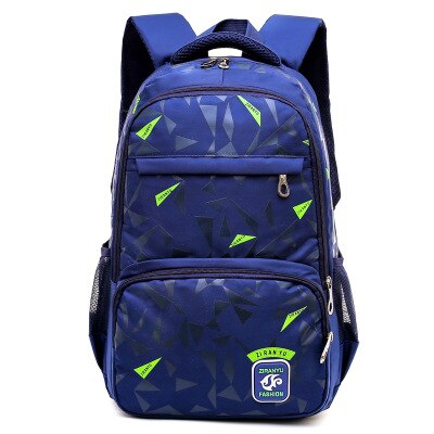 Jongens meisjes trolley schooltas bagage boekentassen waterdichte afneembare kinderschooltassen met 2/6 wielen trap kindertas: Donkerblauwe rugzak