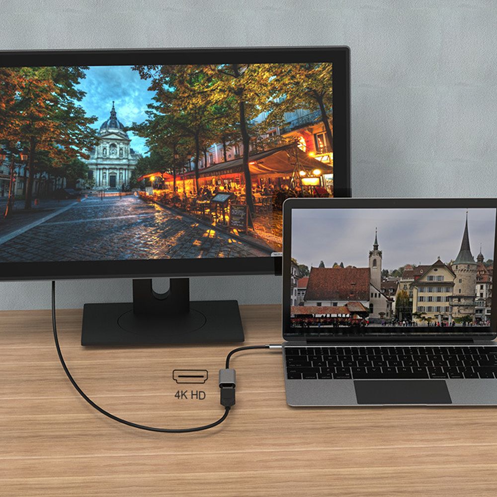 AZiMiYO USB C Centrum typ C na HDMI adapter 4K 60Hz typ C dla MacBook iPad zawodowiec 2020 stacja dokująca USB C