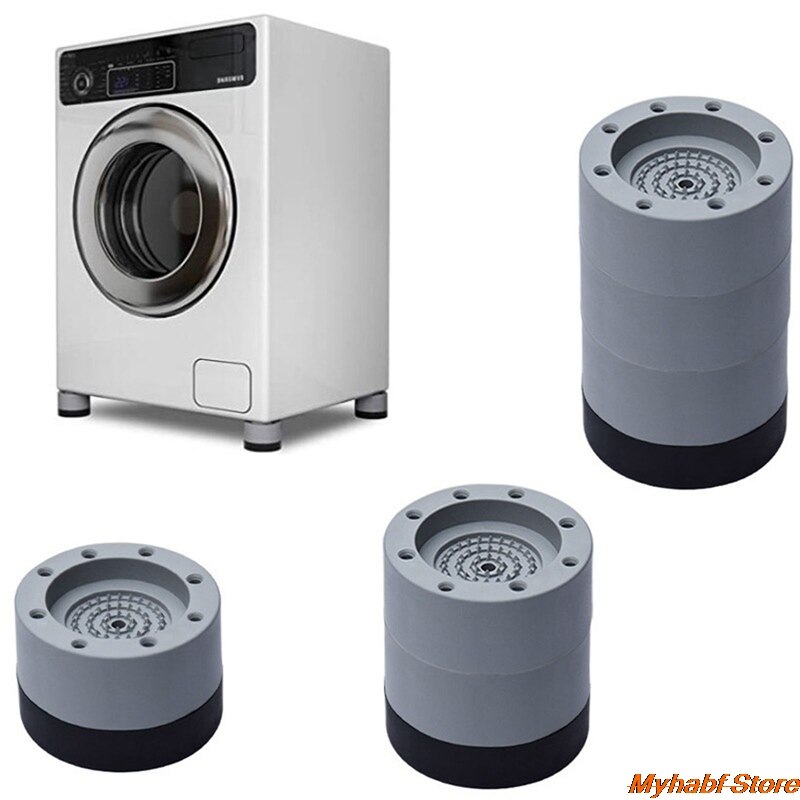 4Pcs Washing Machine Rubber Non-Slip Anti Vibration Feet Pads Universal Shockproof Mat Air Conditioner Refrigerator Base Pads