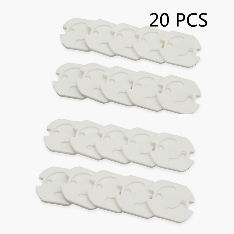 EU Power Socket Electrical Outlet Baby Kids Safety Guard Protection Anti Electric Shock Plugs Protector Rotate Cover Sockets: 20 PCS