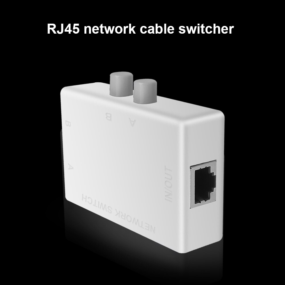Mini 2 port  rj45 rj-45 netværksboks netværk switch ethernet switcher dual 2 way port manuel deling switch adapter hub