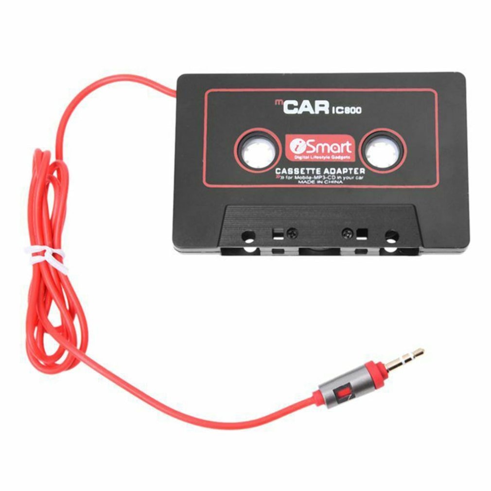 Bil audio systemer bil stereo kassettebånd adapter til mobiltelefon  mp3 aux  b8 t 5 sort rød farve holdbar