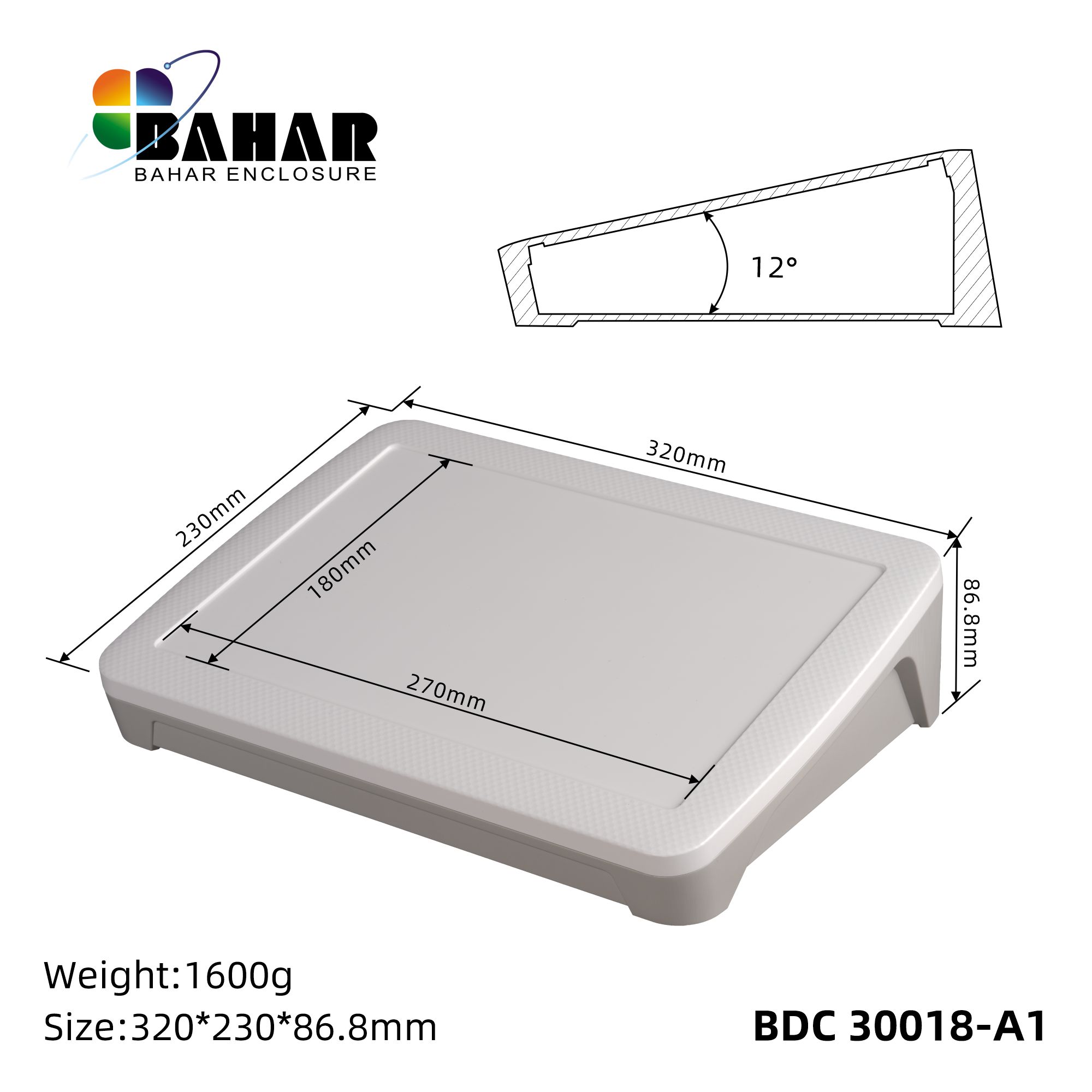 Model bdc 30018 bahar enclosure, abs plastic enclo... – Grandado