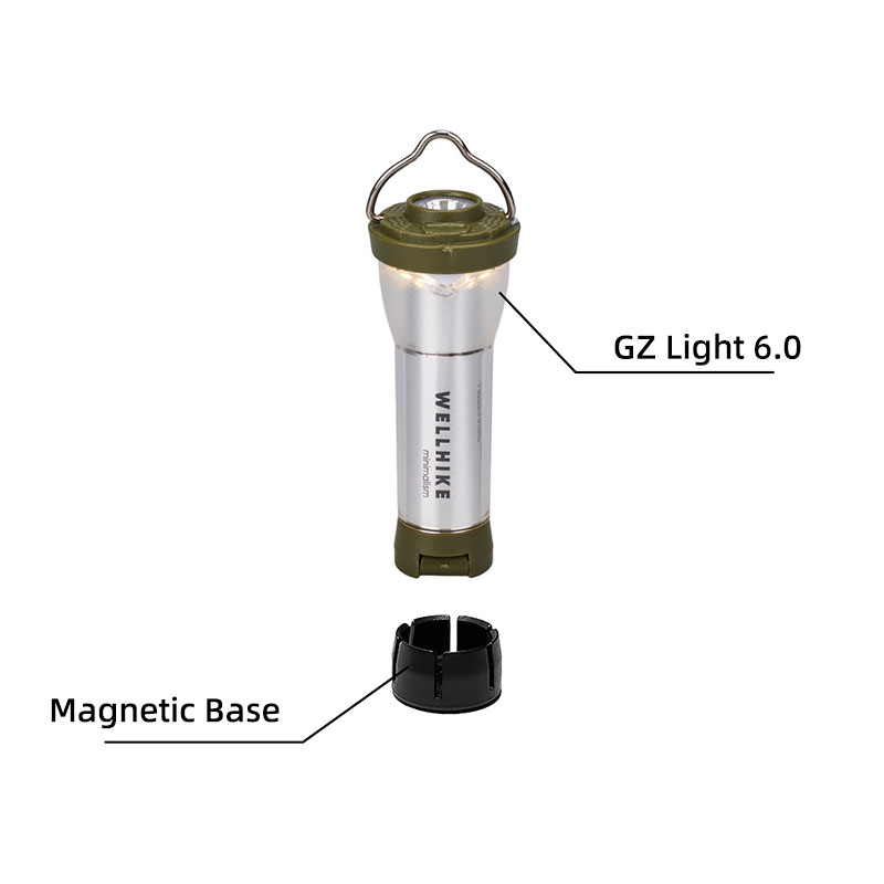 WELLHIKE Camping Light Camping Flashlight Portable Hiking Light Decoration Ambient Light: green
