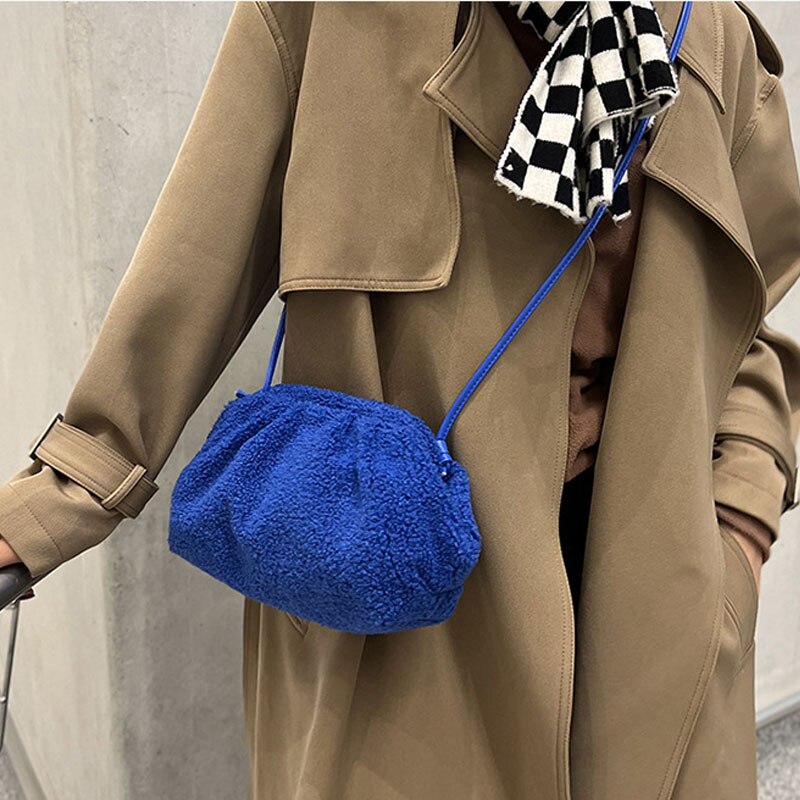 Damenhandtasche, kunstpelz-wolkentasche, Landstreicher-tasche, umhängetasche, damen-crossbody-tasche und handtaschen