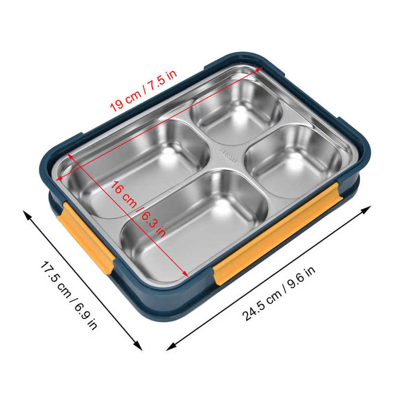 School Kantine Accessoire Grote Ruimte Capaciteit Brede Toepasbaarheid Verdeeld Dinner Tray Container Voor School Kantine