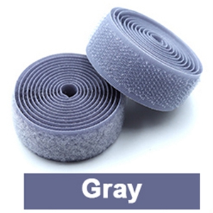 Haisen,Solid Color Soft Nylon Hook and Loop Adhesive Fastener Tape,Magic Tape, Sewing Accessories For Clothe/ Bag/ Shoe/AB Stick: Gray - D