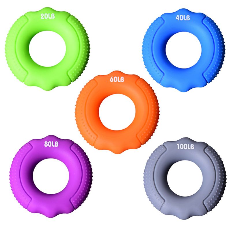 Anneau De Renforcement De Poignée En Silicone - Résistance 20-30 Lbs (~9-14 Kg) - Entraînement Main/Avant-bras - Vert Foncé