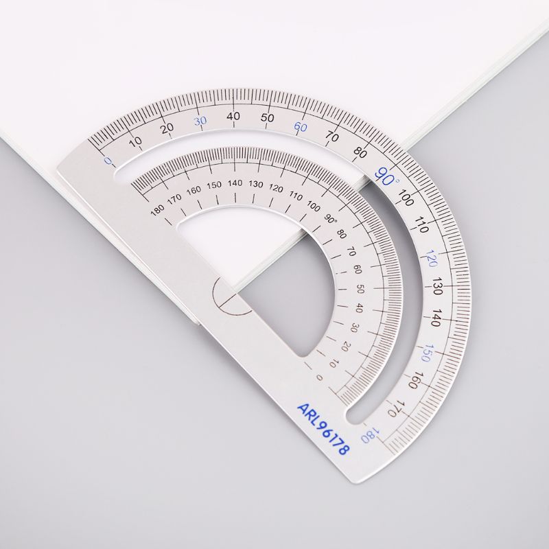 4 sztuk rysunek przybory szkolne ustaw kwadratowy trójkąt linijka kątomierz ze stopu aluminium