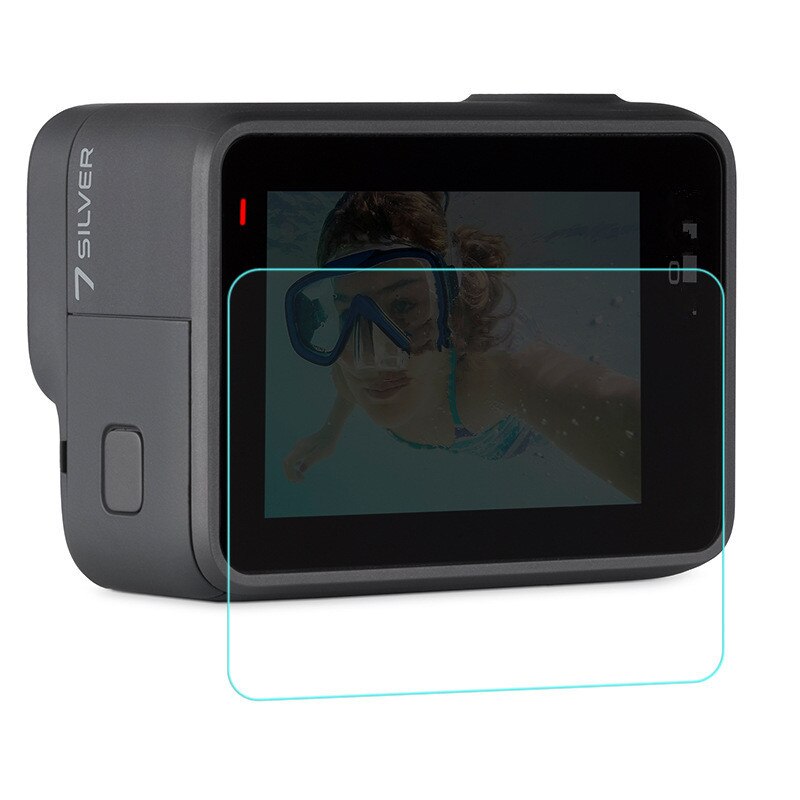 Protetor de vidro temperado capa para gopro go pro hero7/hero 5 lente da câmera e filme de proteção de tela lcd: For LCD Screen 5