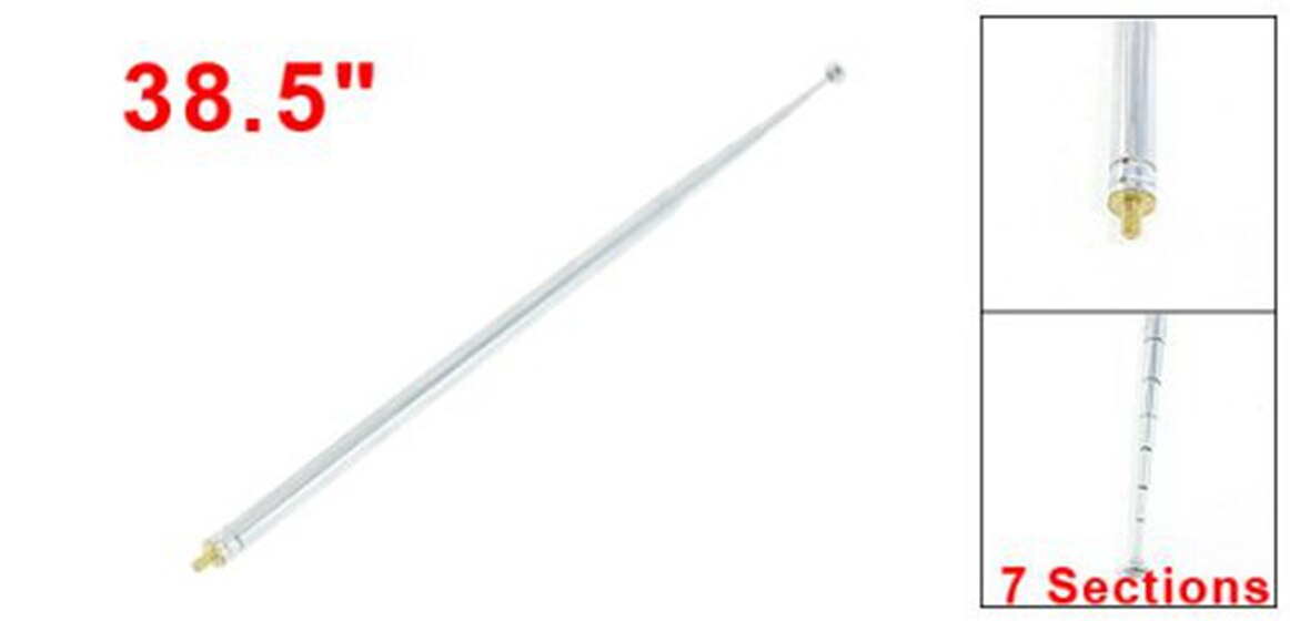 Auto-98 cm 38,5 "7 Abschnitte Teleskop Antenne Ersatz für FM Radio TV