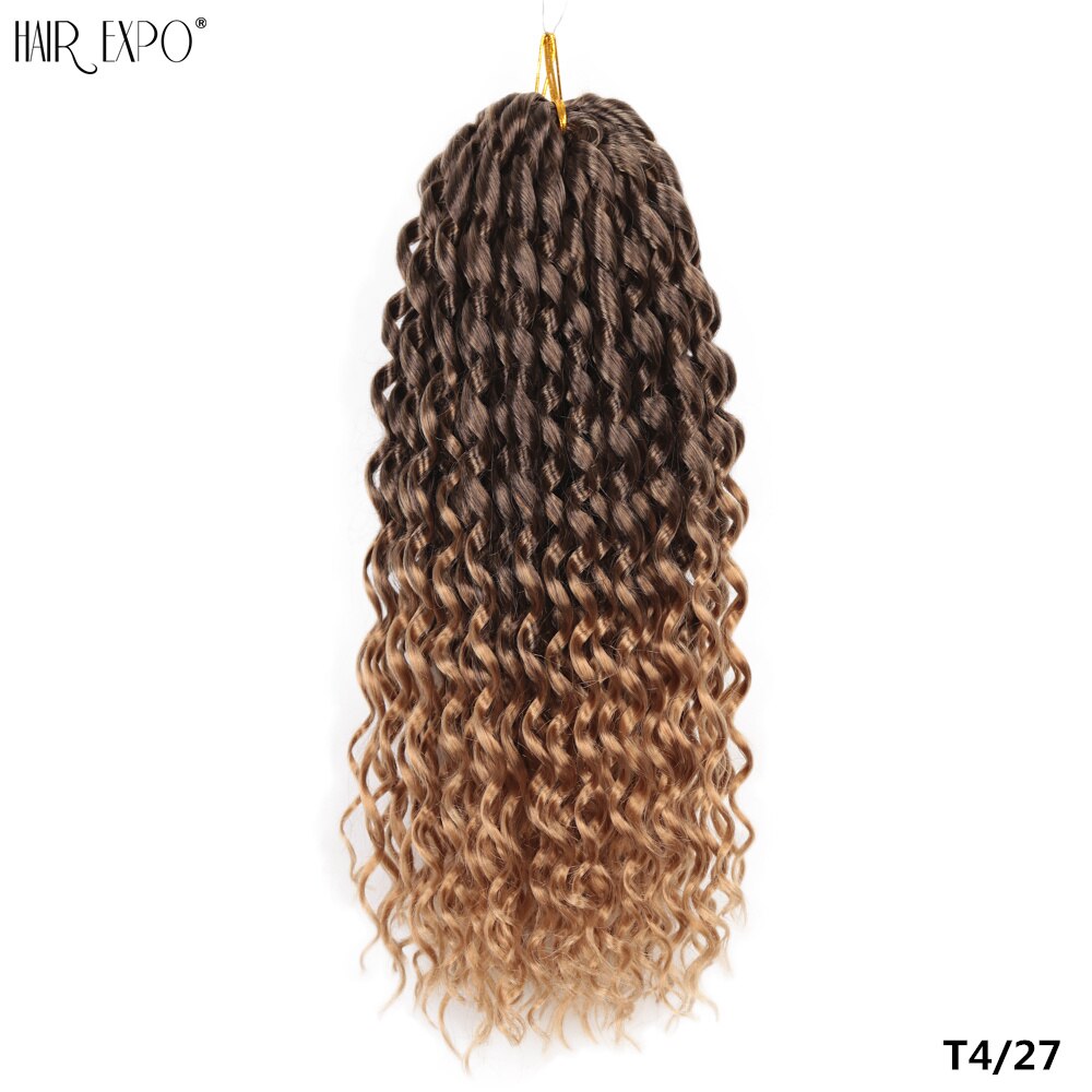 16Inch Synthetic Loose Deep Wave Twist Crochet Hair Extensions Freetress Ombre Braiding Hair Curly Wave For Women Hair Expo City