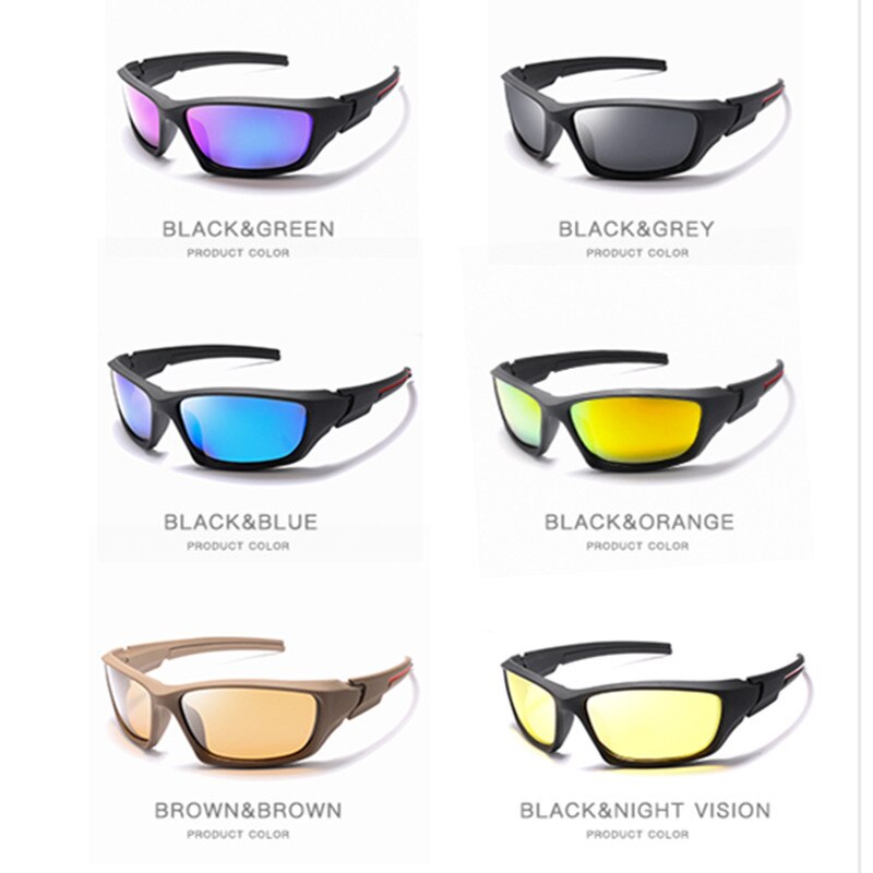Bil og motorcykel kørselsbriller dedikeret polariserede nattesyn briller udendørs cykling sportsskygge solbriller anti-uv